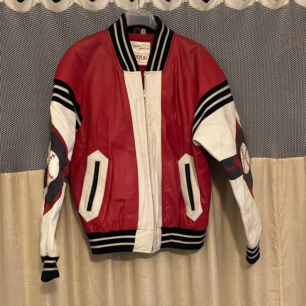 $90 Michael Hoban Leather Jacket 100% Real Leather